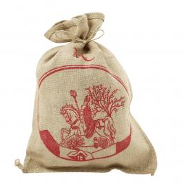 Jute Sinterklaaszak twee kanten bedrukt 30 x 40 cm