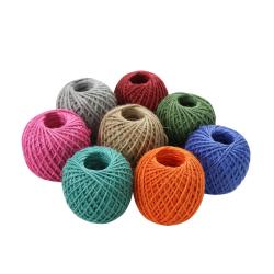 Gekleurd jute touw ter decoratie (40 m)